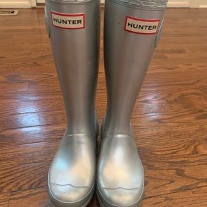 Girls’ Silver Hunter Boots